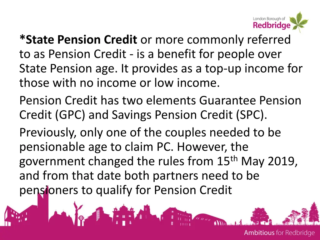 state pension credit or more commonly referred