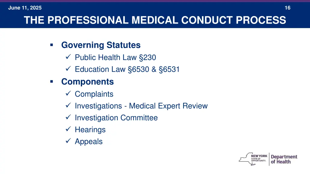 june 11 2025 the professional medical conduct