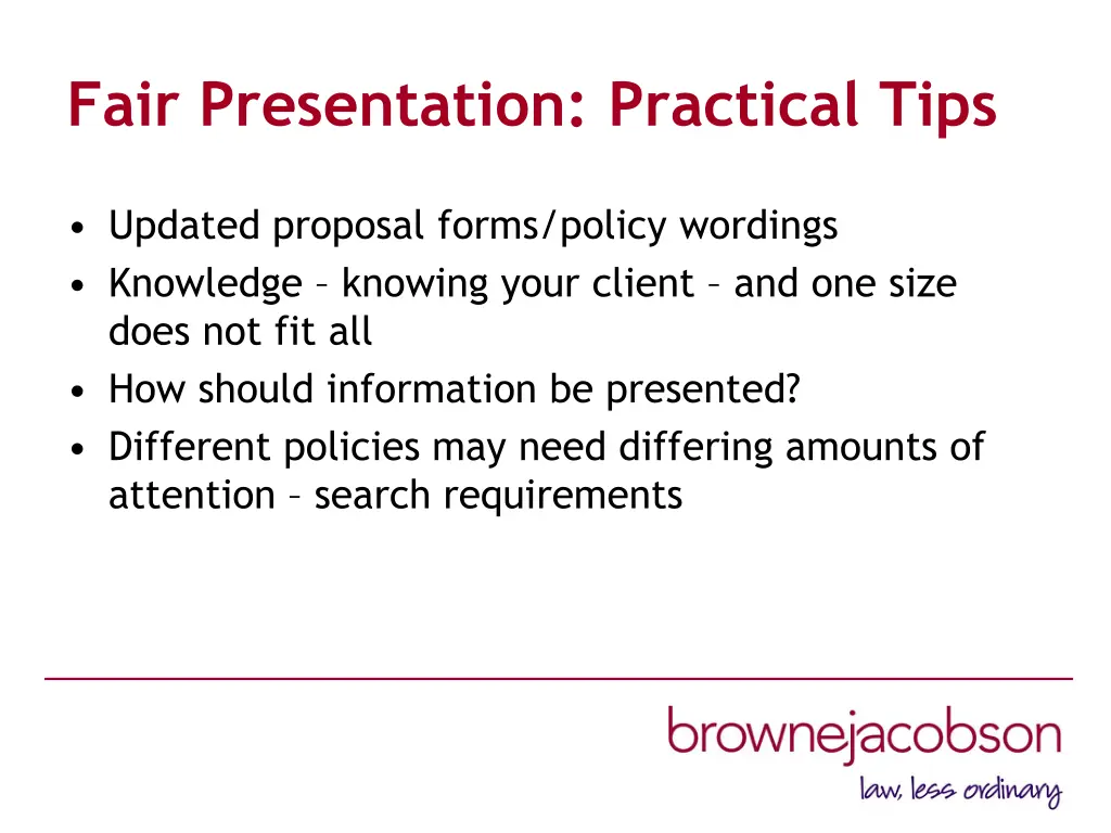 fair presentation practical tips