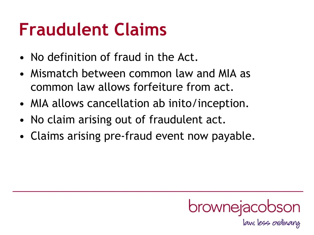 fraudulent claims