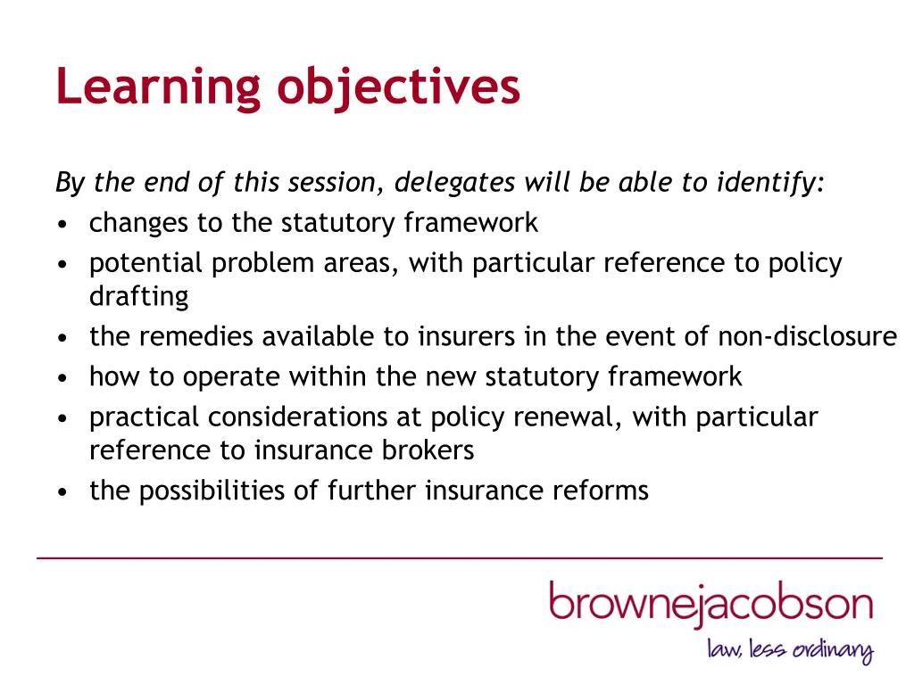 learning objectives 1