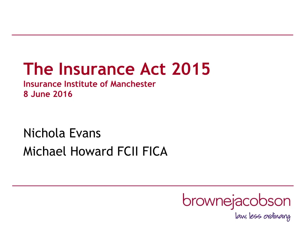 the insurance act 2015 insurance institute