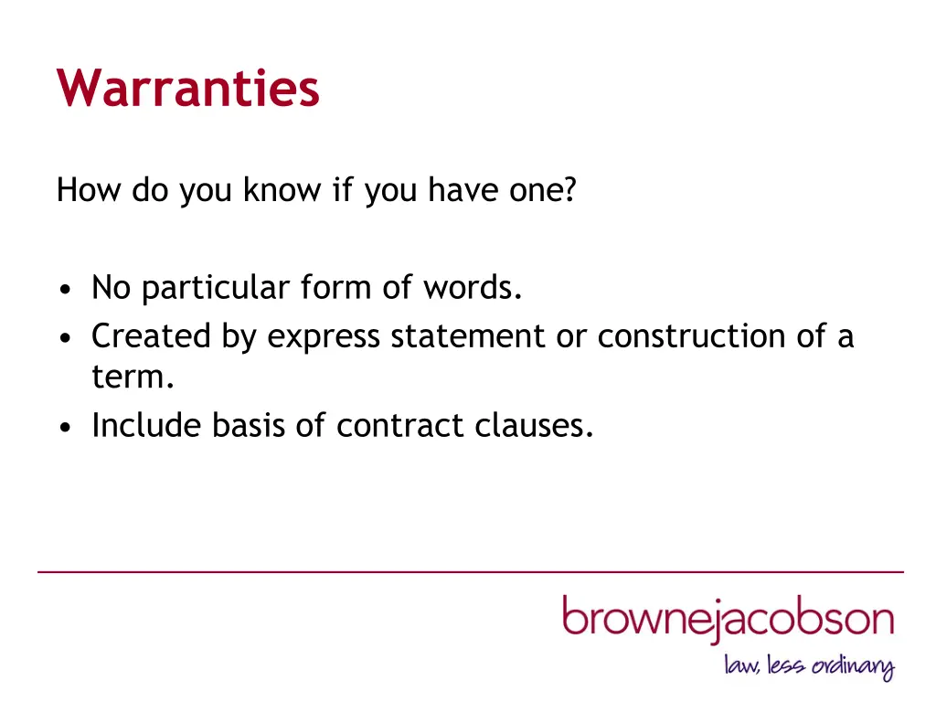 warranties