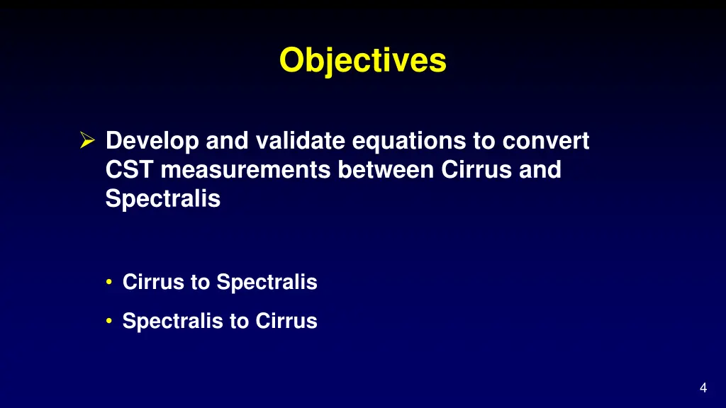 objectives