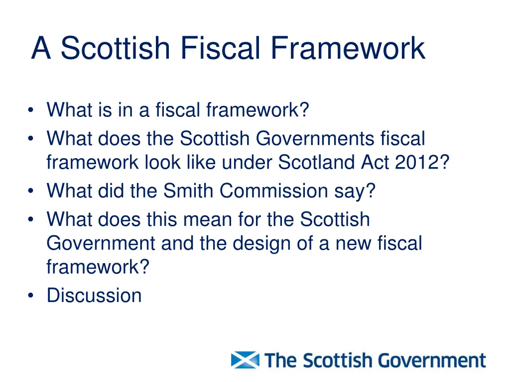 a scottish fiscal framework 1