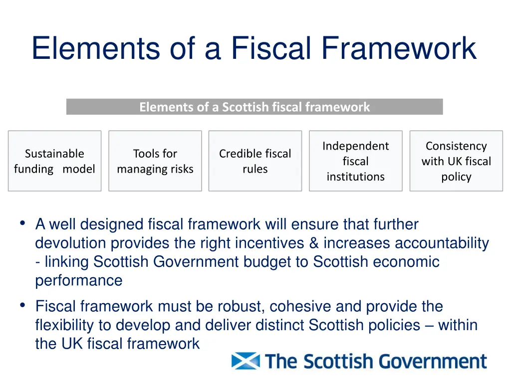 elements of a fiscal framework