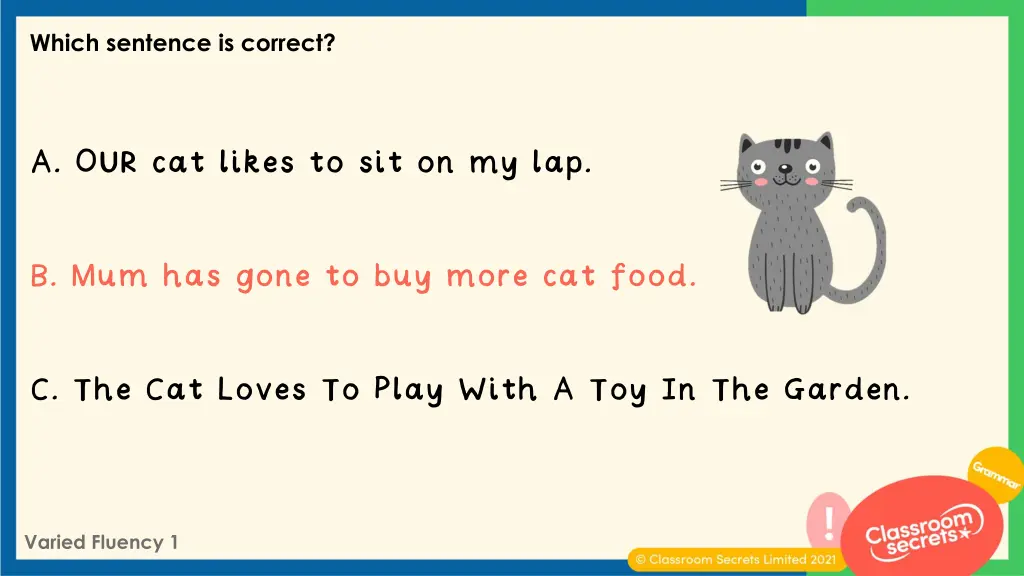 which sentence is correct 1