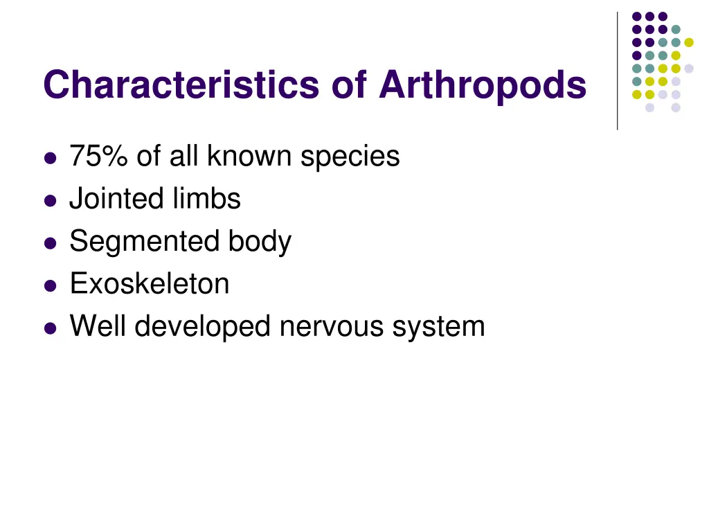 characteristics of arthropods