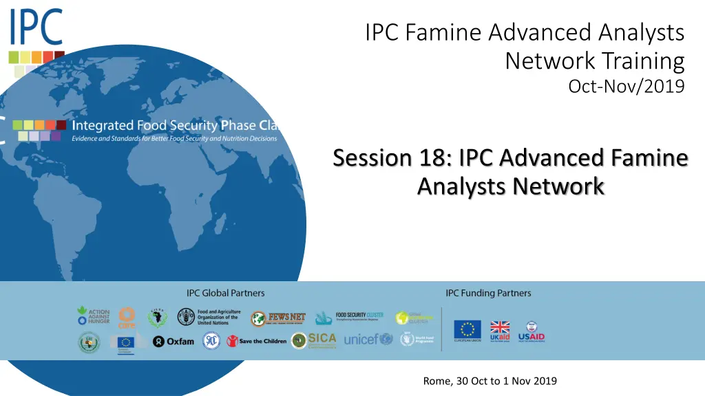 ipc famine advanced analysts network training