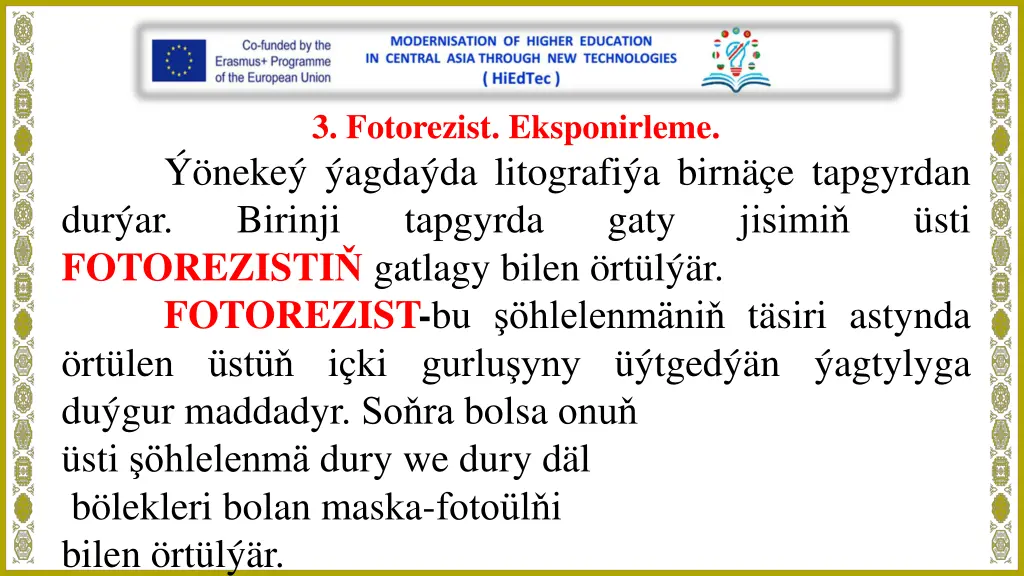 3 fotorezist eksponirleme neke agda da litografi