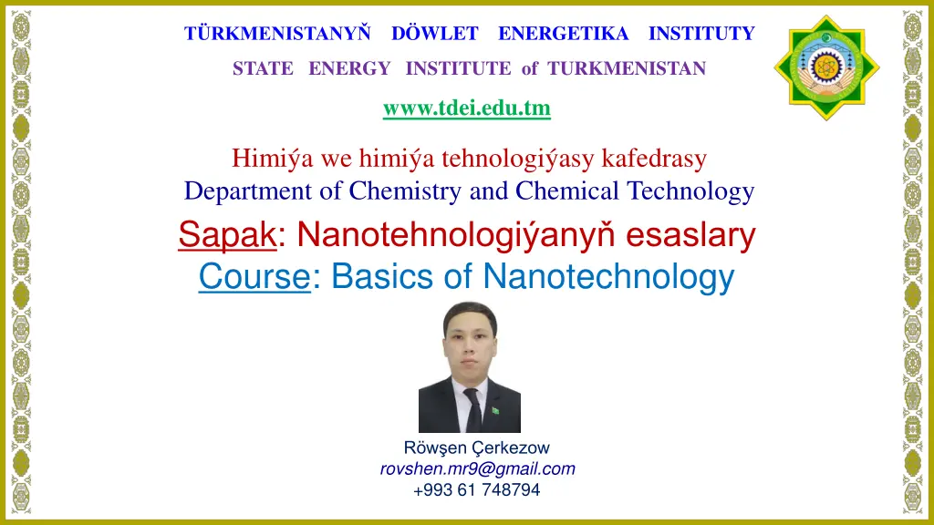 t rkmenistany d wlet energetika instituty