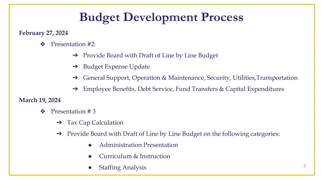 budget development process 1