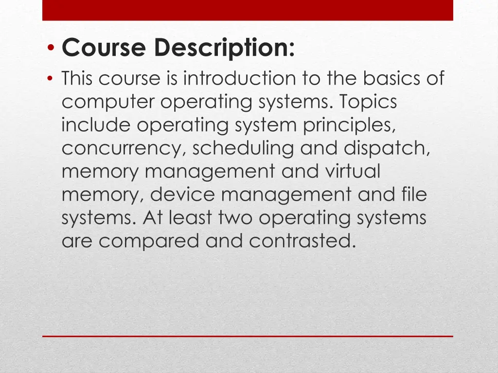 course description this course is introduction