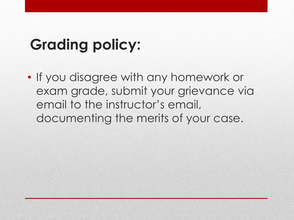 grading policy