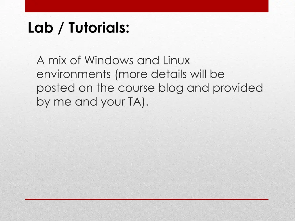 lab tutorials