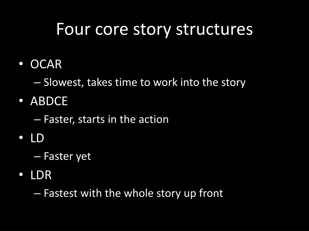 four core story structures