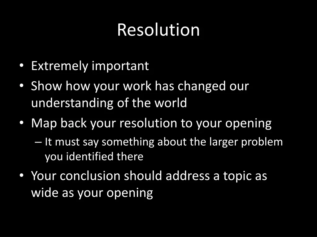 resolution