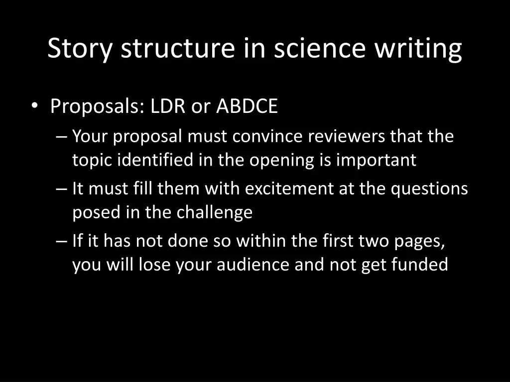 story structure in science writing 2