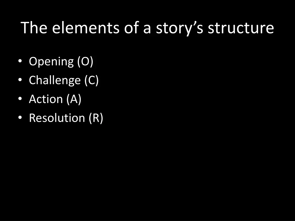 the elements of a story s structure