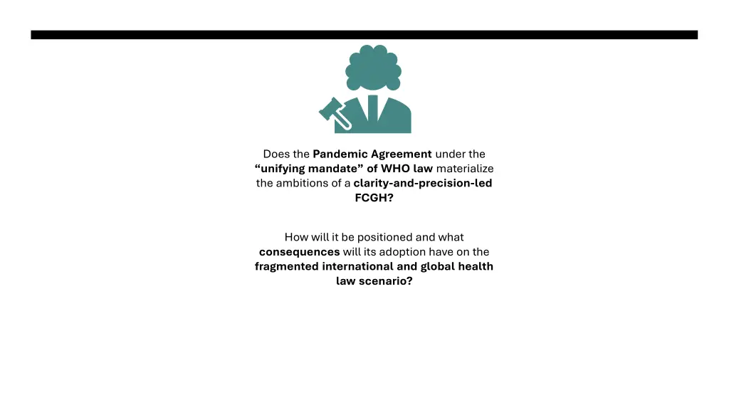 does the pandemic agreement under the unifying