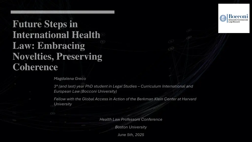 future steps in international health