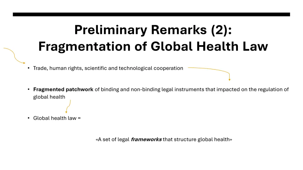preliminary remarks 2 fragmentation of global