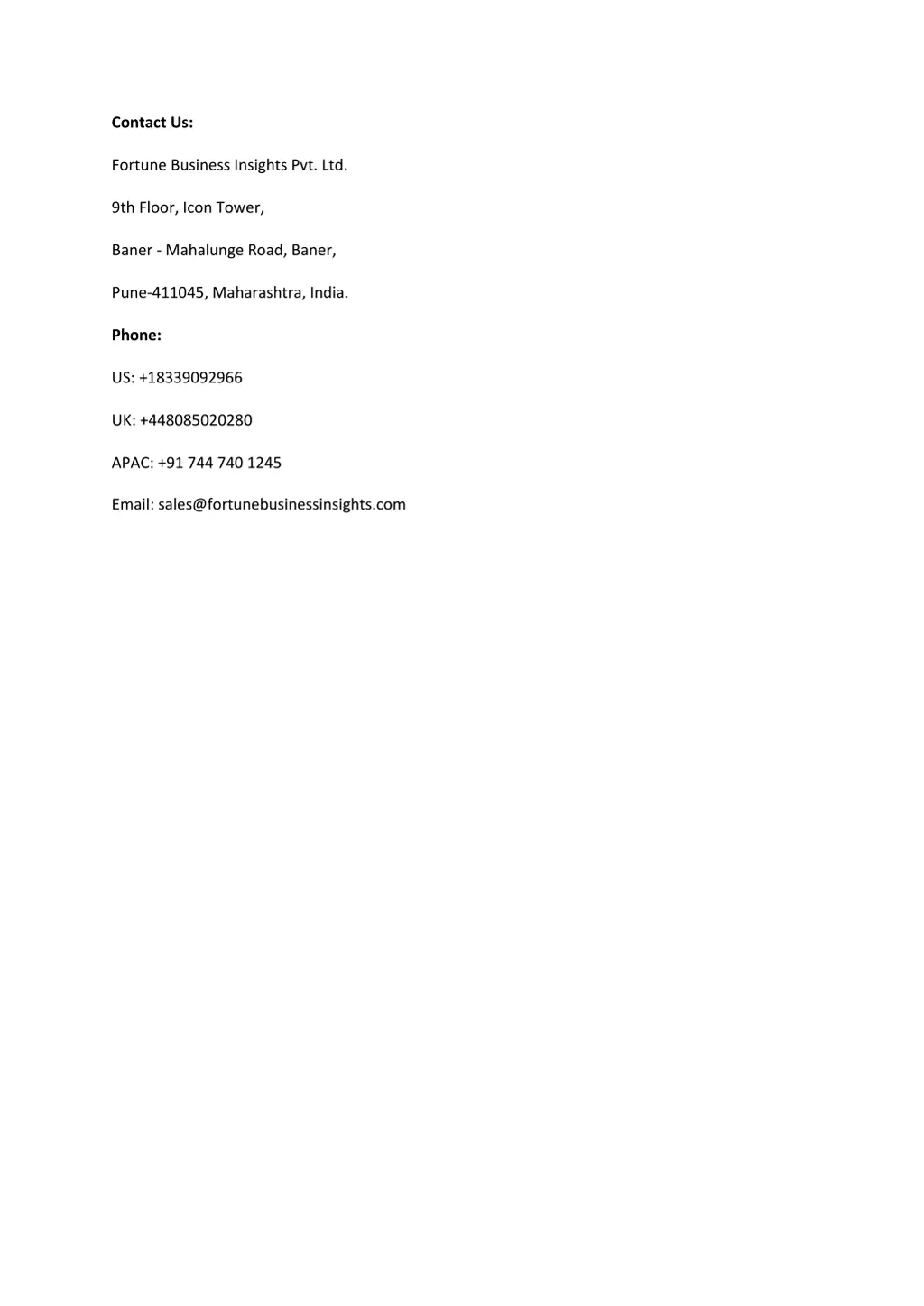 contact us
