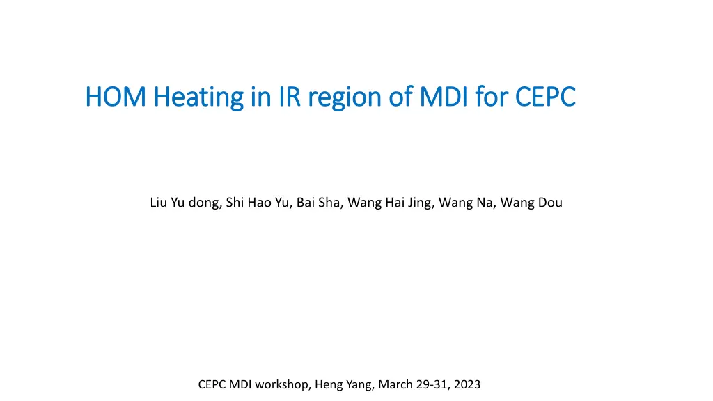 hom heating in ir region of mdi for cepc