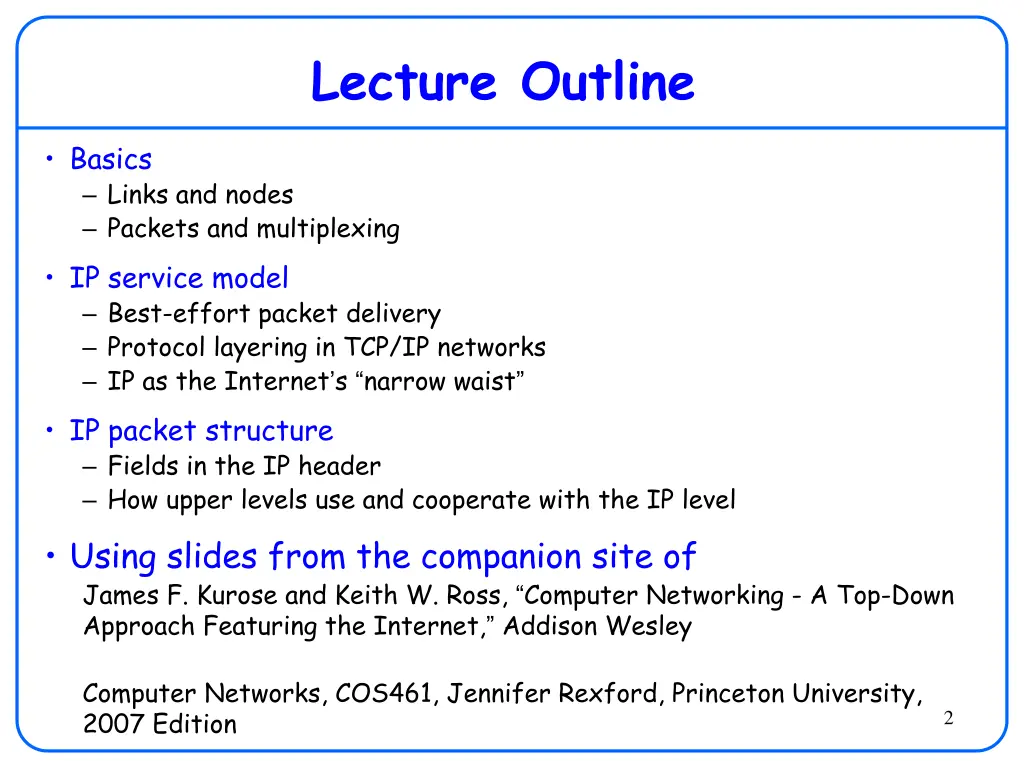 lecture outline