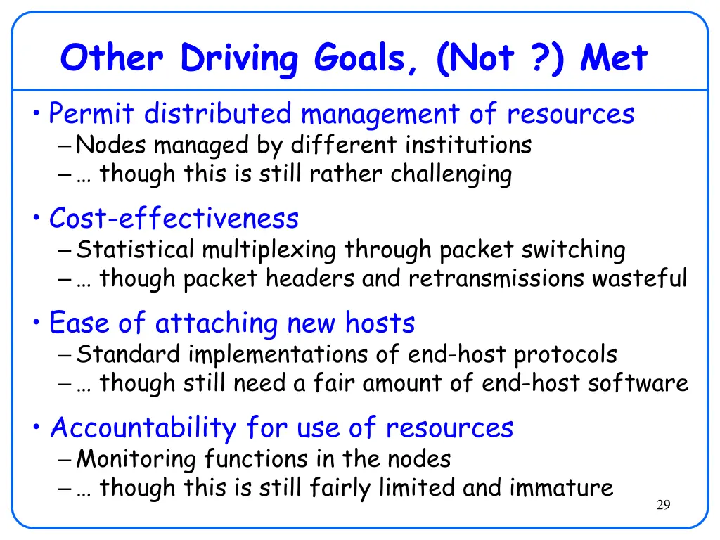 other driving goals not met permit distributed