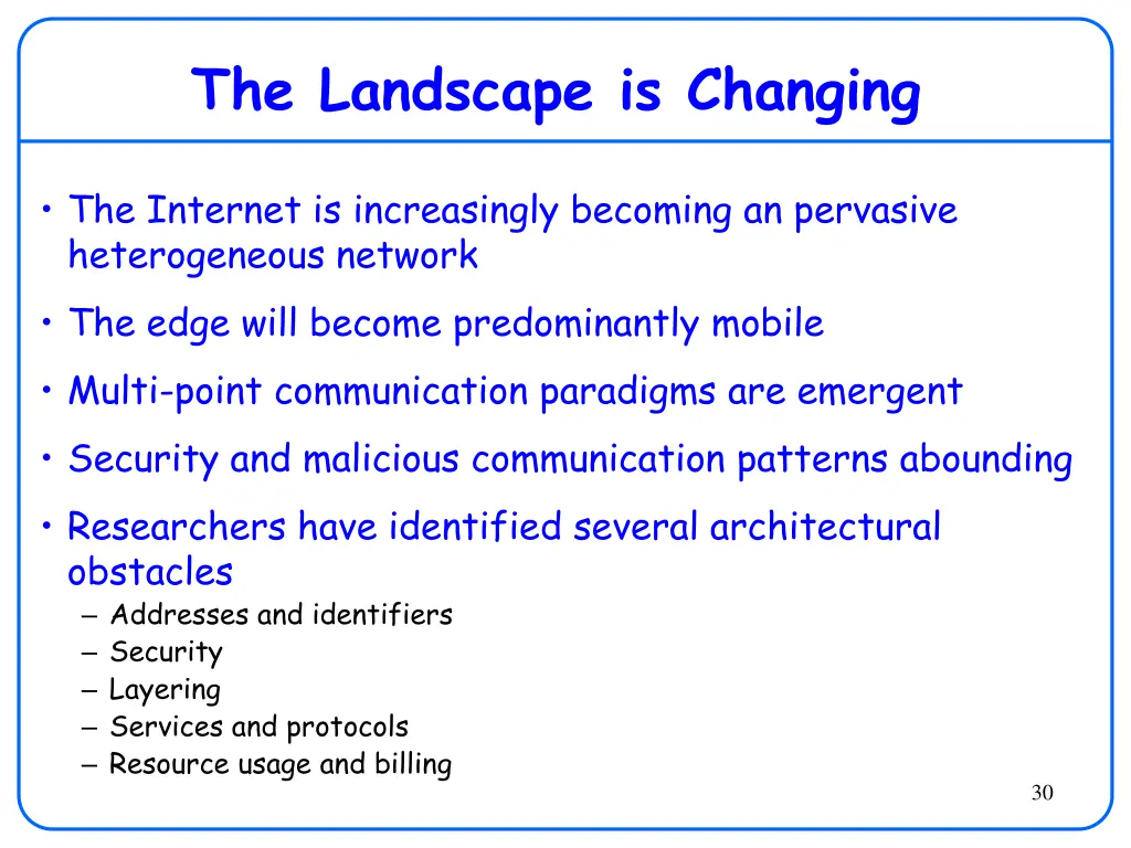 the landscape is changing