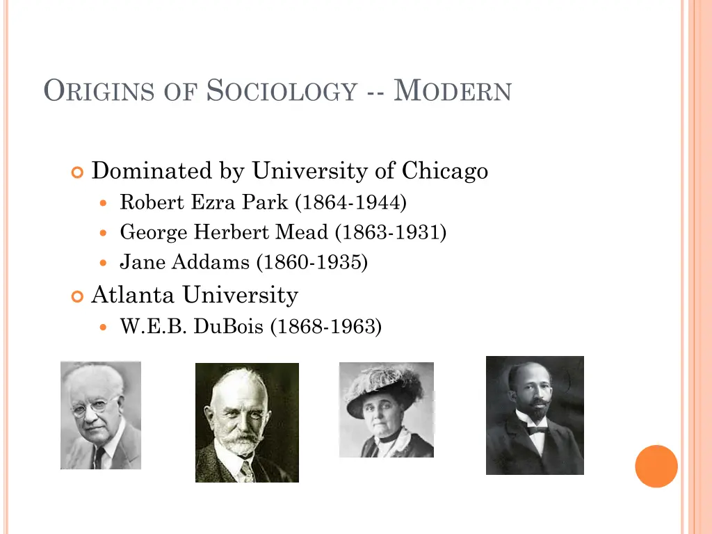 o rigins of s ociology m odern