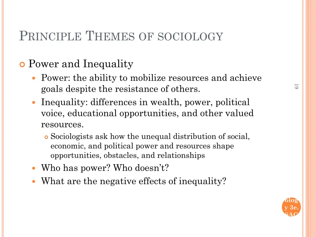 p rinciple t hemes of sociology