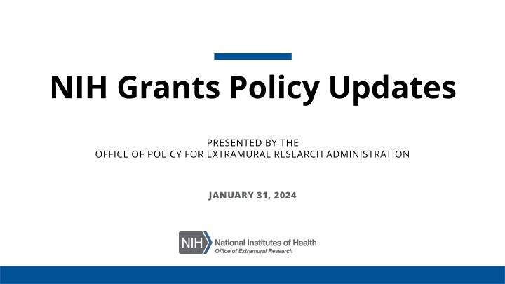 nih grants policy updates