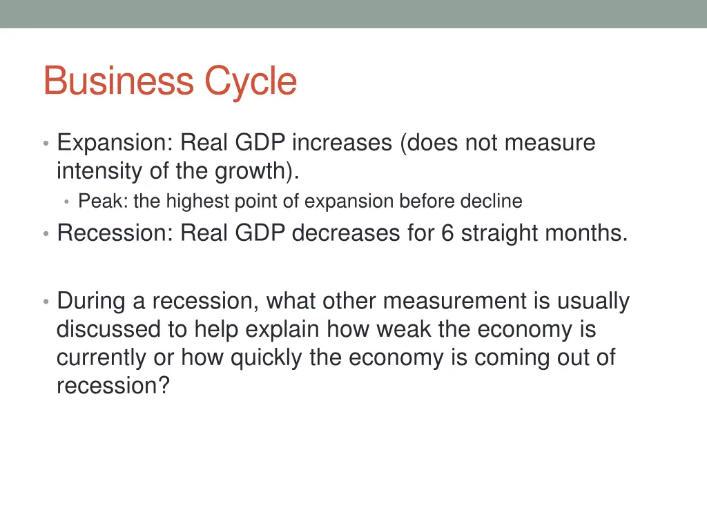 business cycle