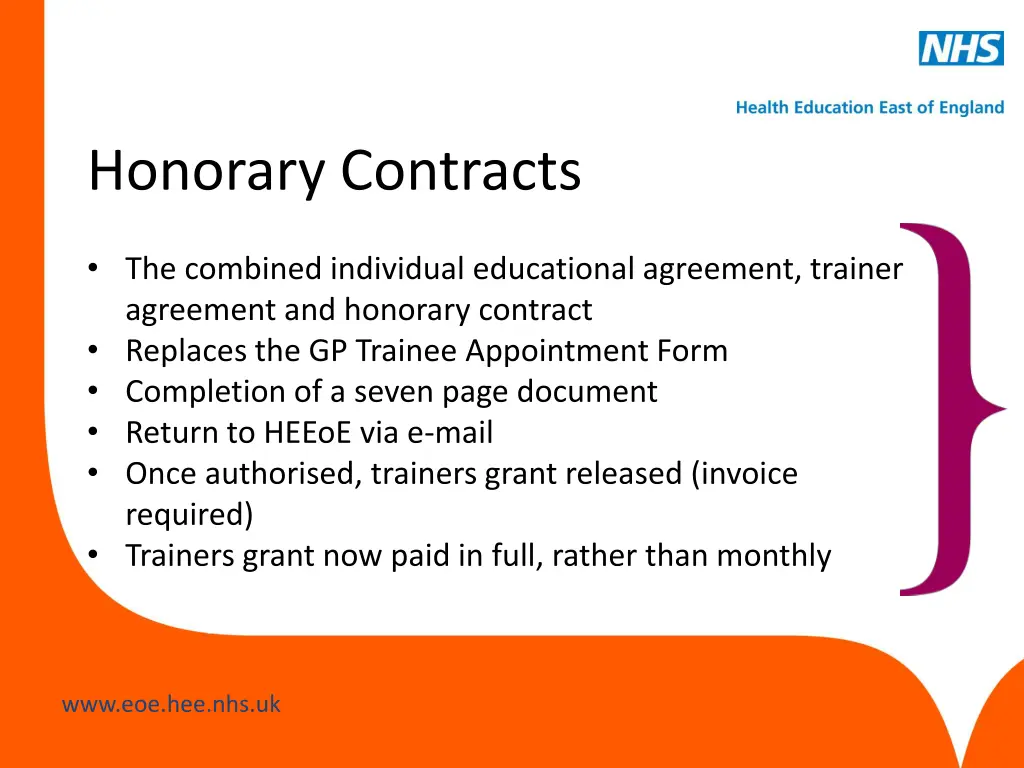 honorary contracts
