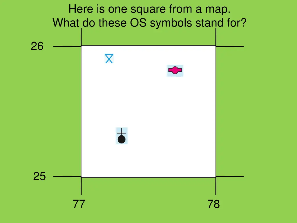 here is one square from a map what do these