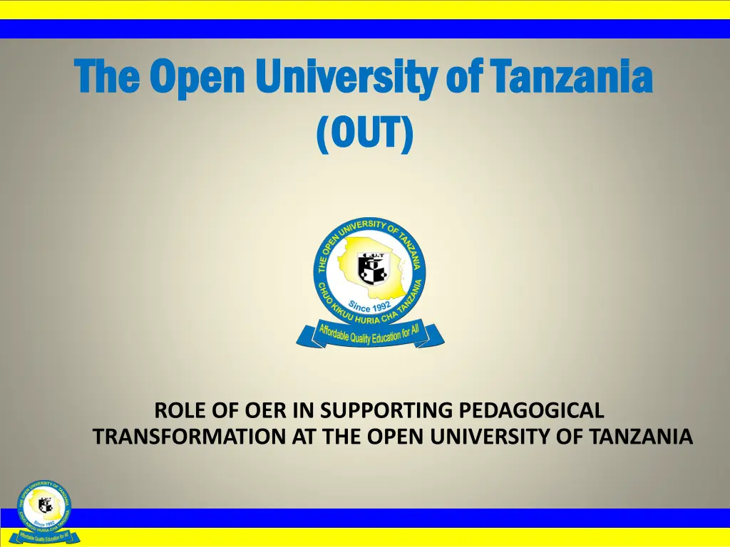 the open university of tanzania the open