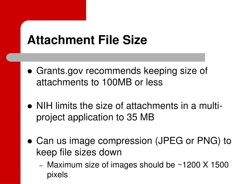 attachment file size