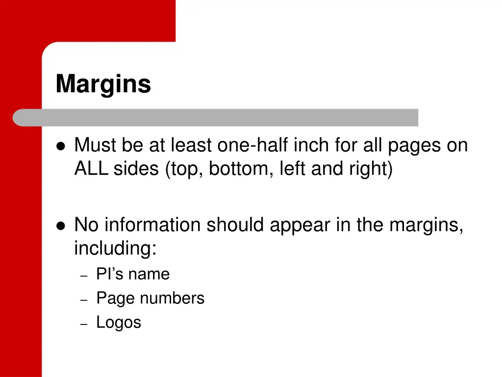 margins