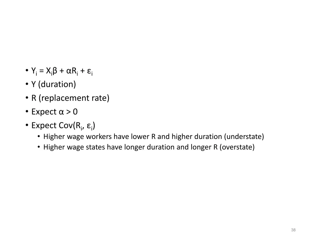y i x i r i i y duration r replacement rate