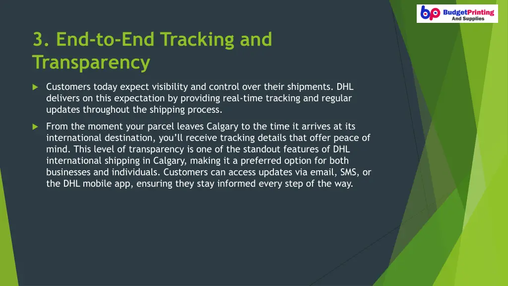 3 end to end tracking and transparency