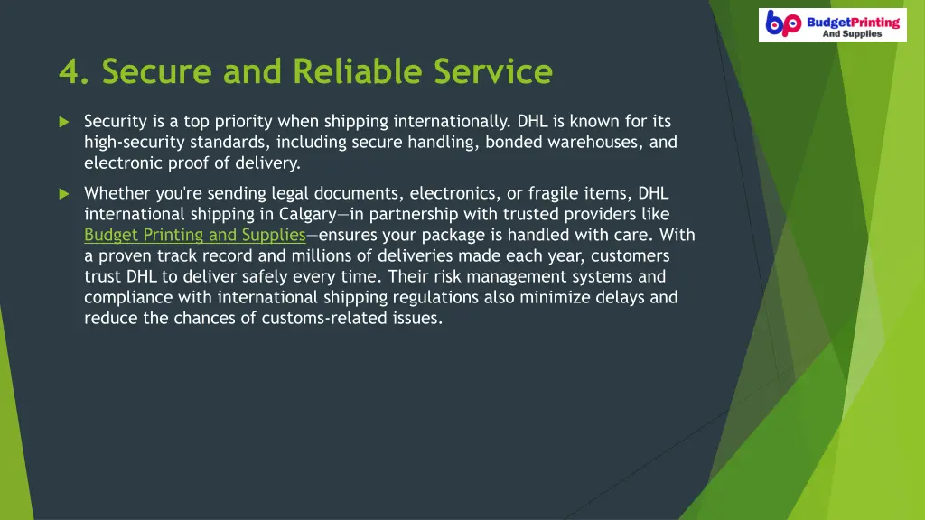 4 secure and reliable service