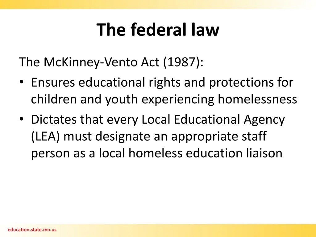the federal law