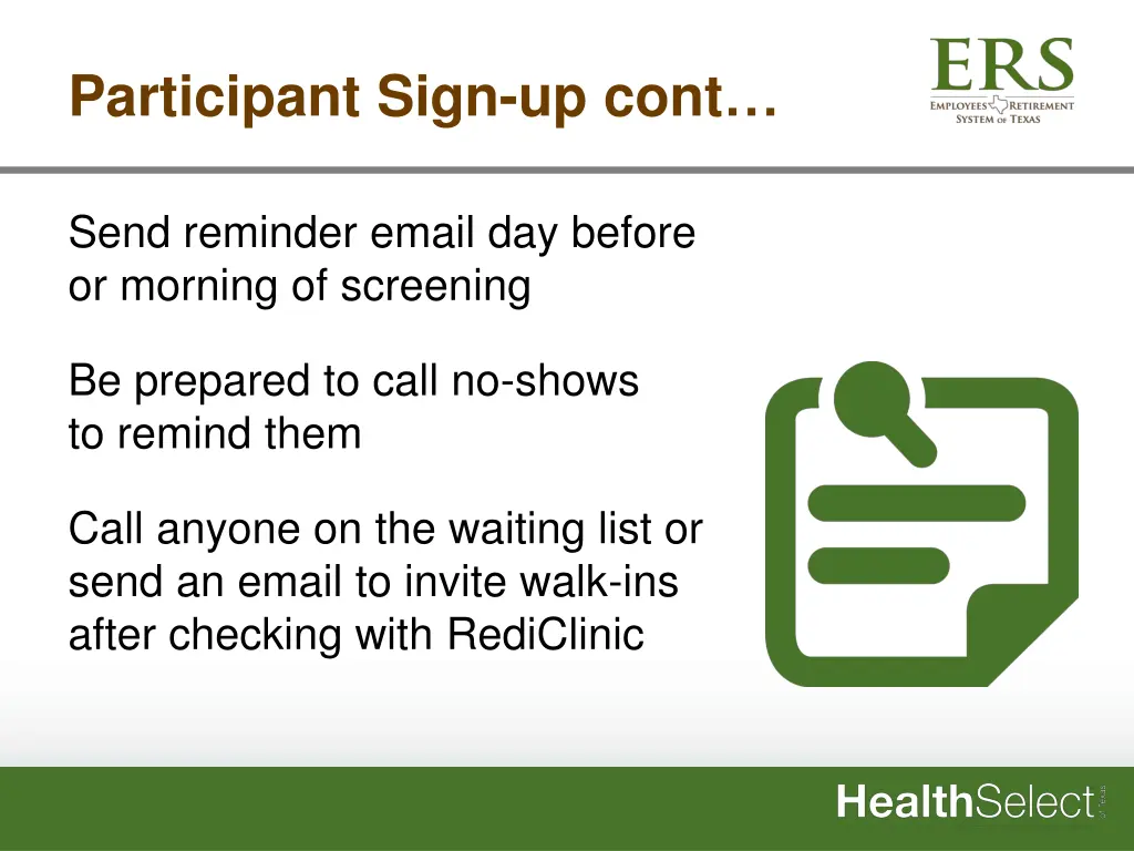 participant sign up cont