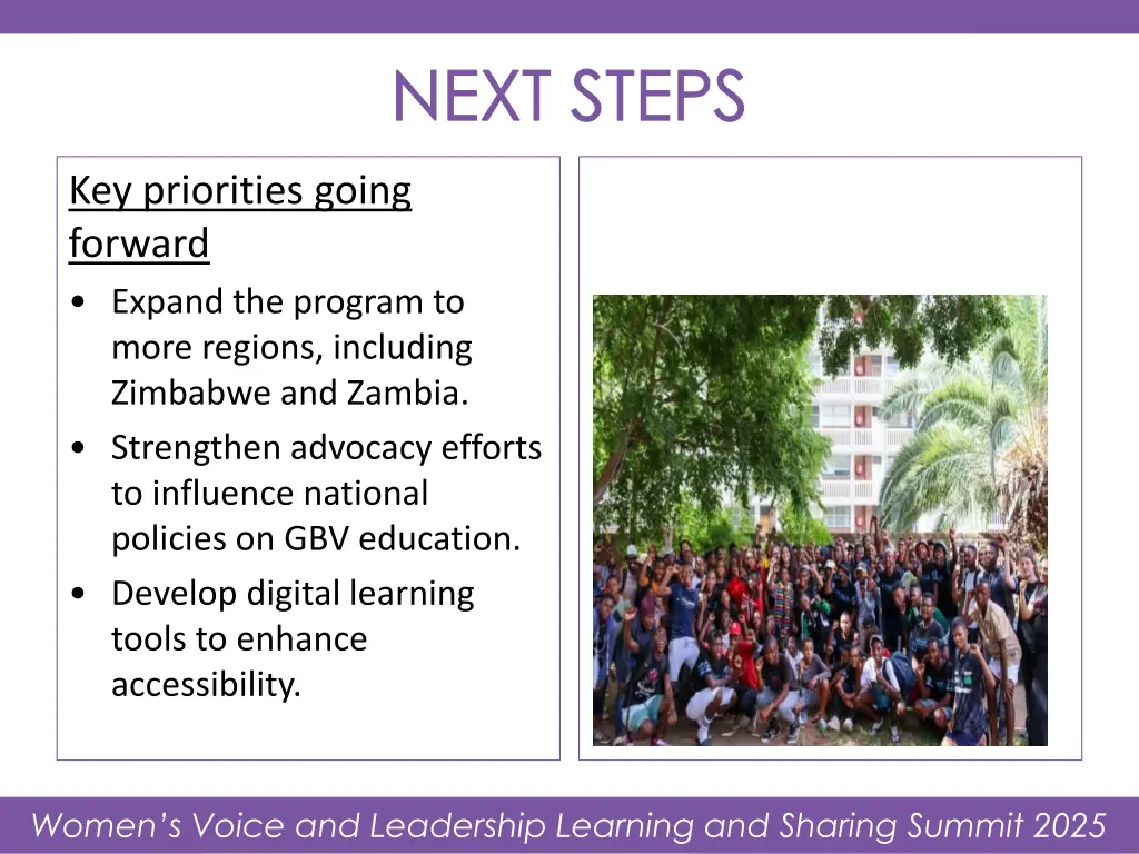 next steps