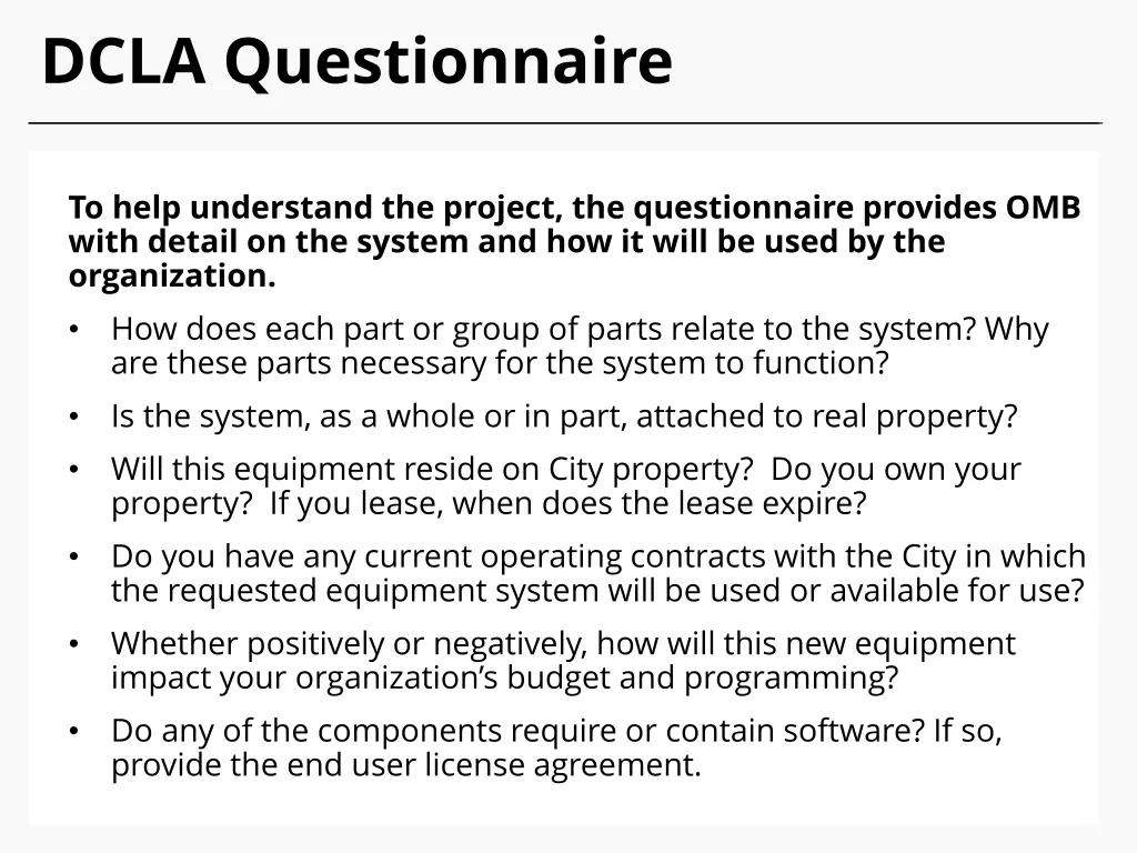 dcla questionnaire