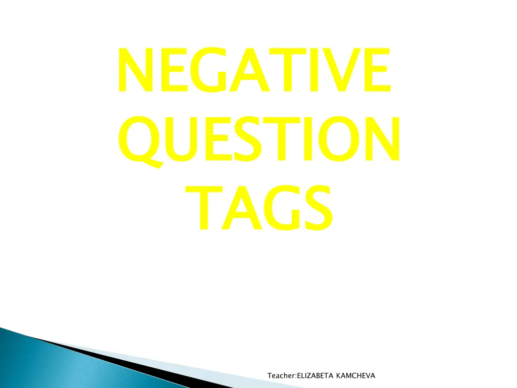 negative question tags