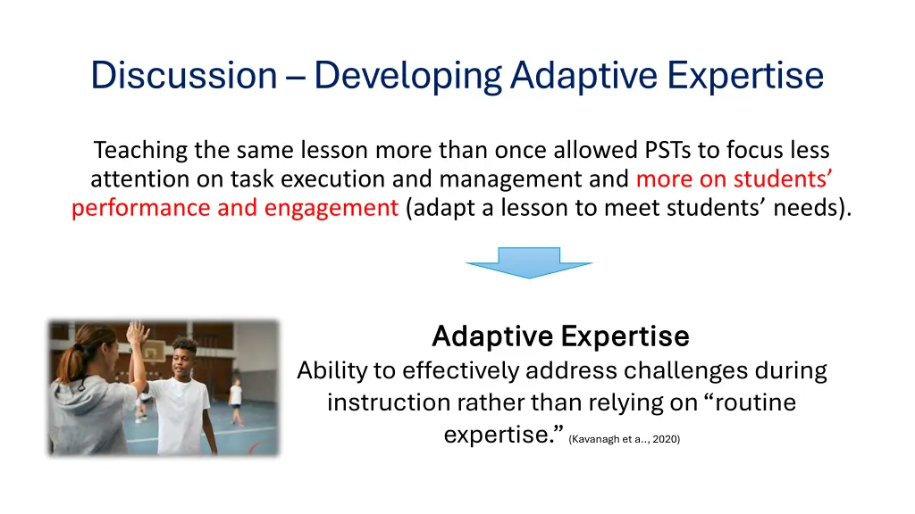 discussion developing adaptive expertise