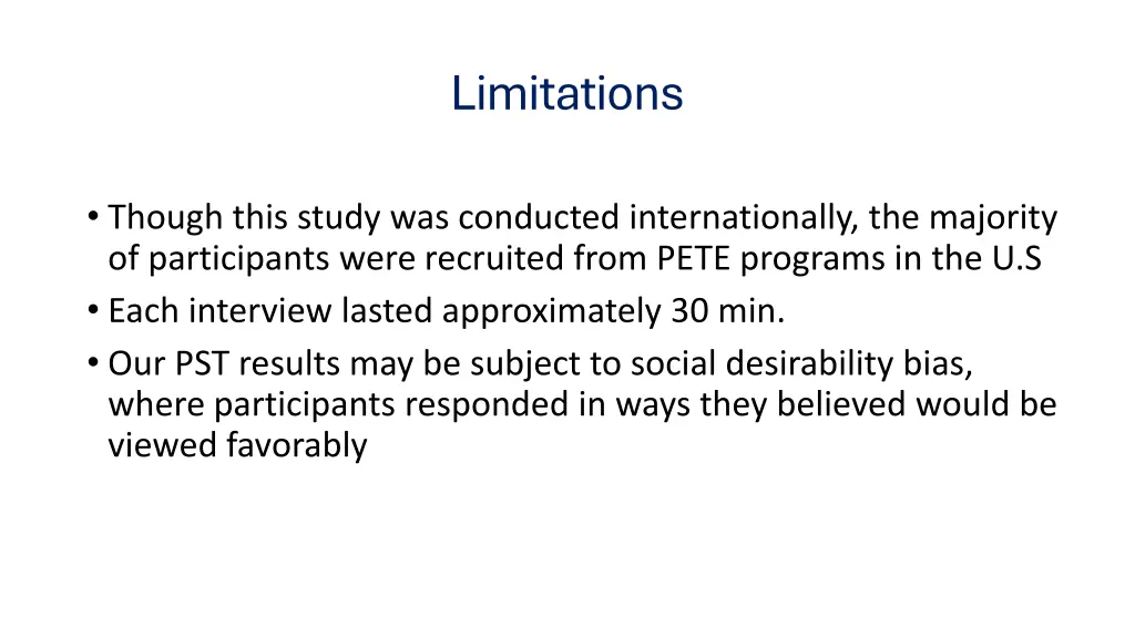 limitations